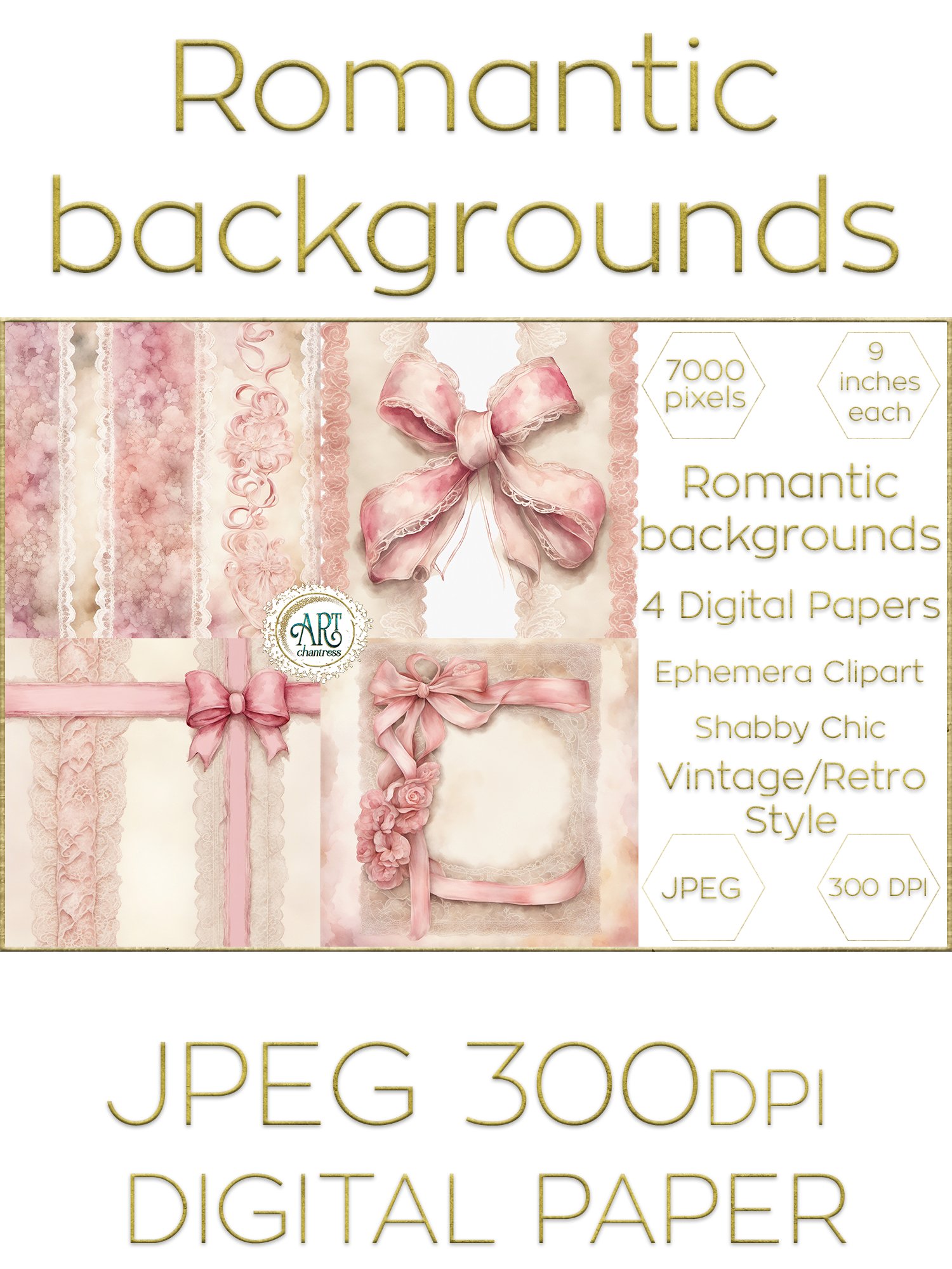 Soft Watercolor Digital Papers Romantic Pink Paper (2906310)