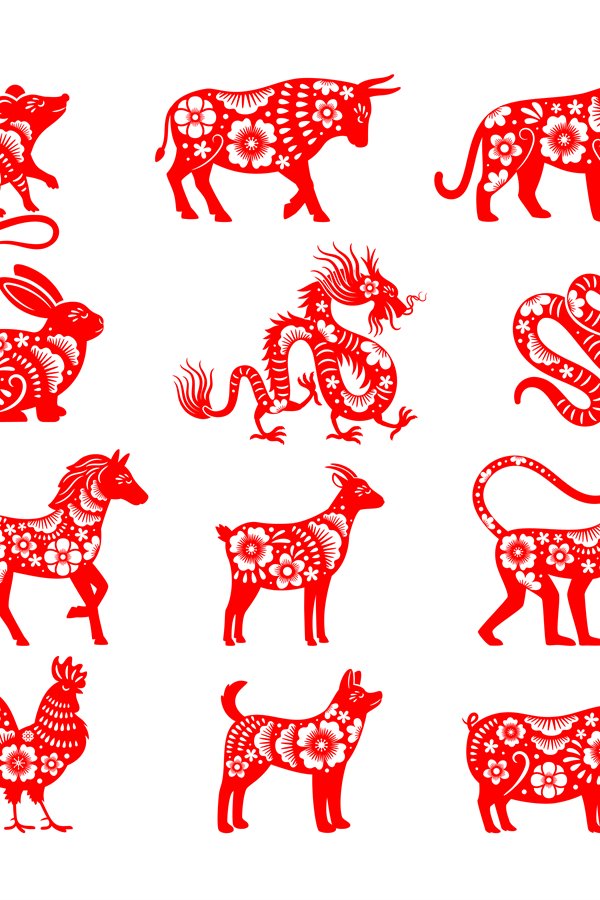 Traditional chinese zodiac illustrations (962405)