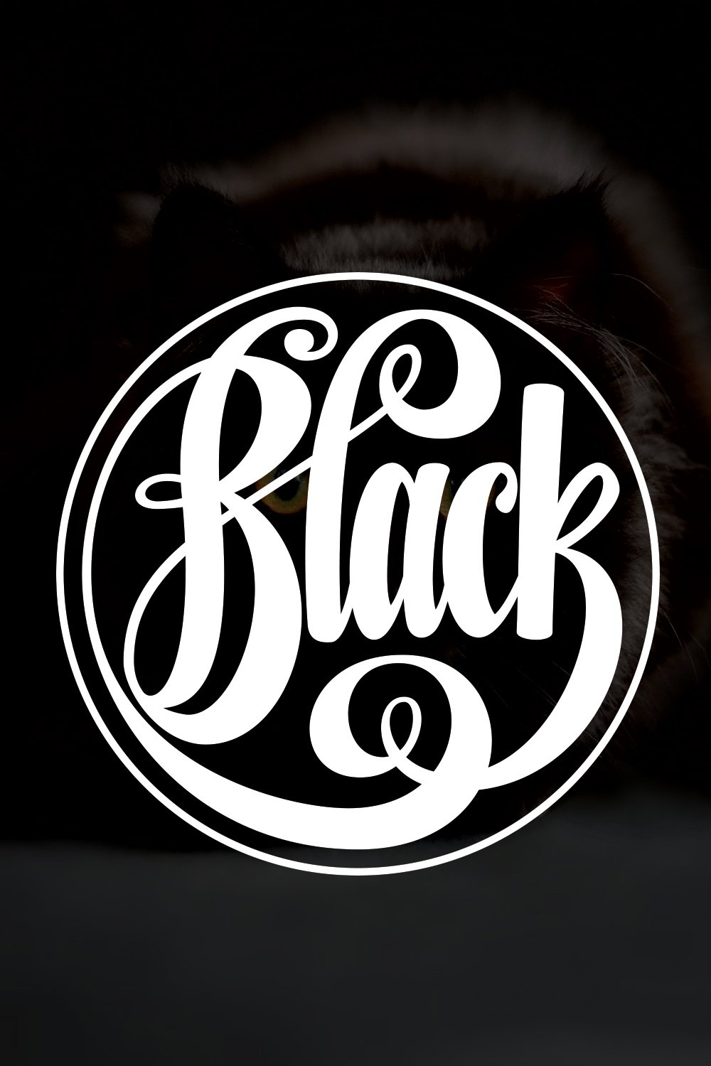 Black in Round Lettering
