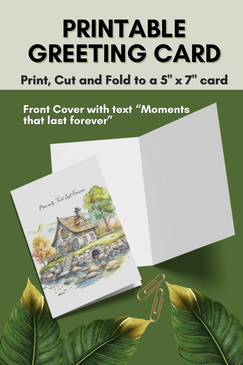 Printable Digital Greeting Card 5x7 Printable Digital Greeting Card 5x7