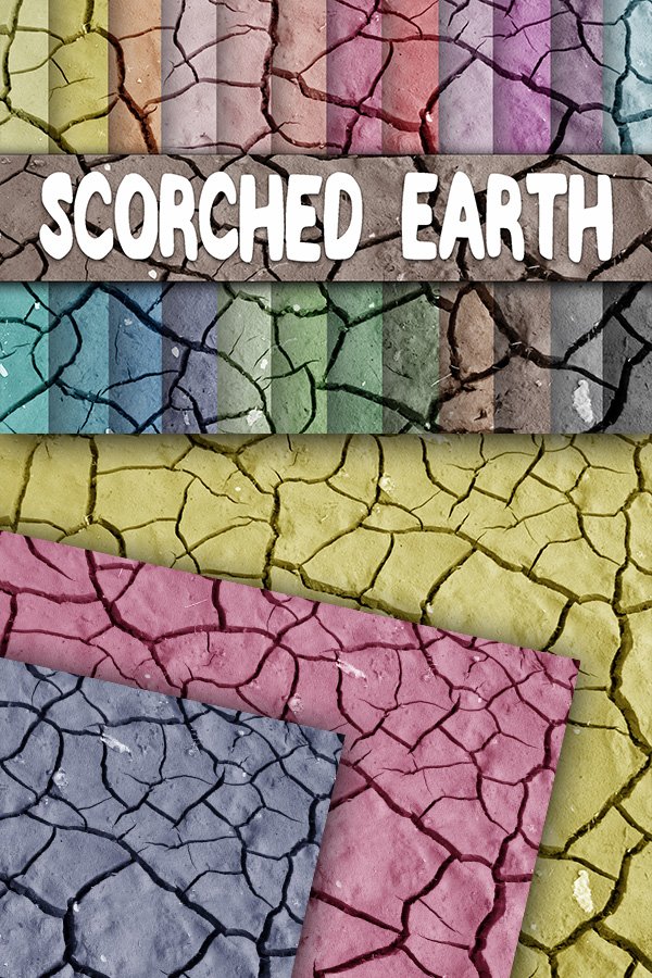 Scared Earth Texture Scorched Earth Textures Digital Paper