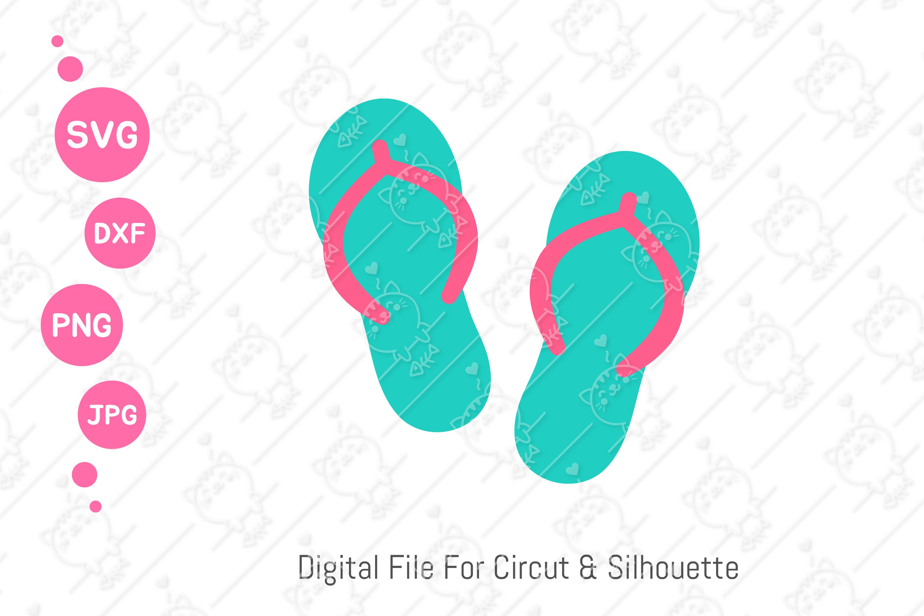 Flip Flops SVG | Beach Summer PNG| svg dxf png (1309487)