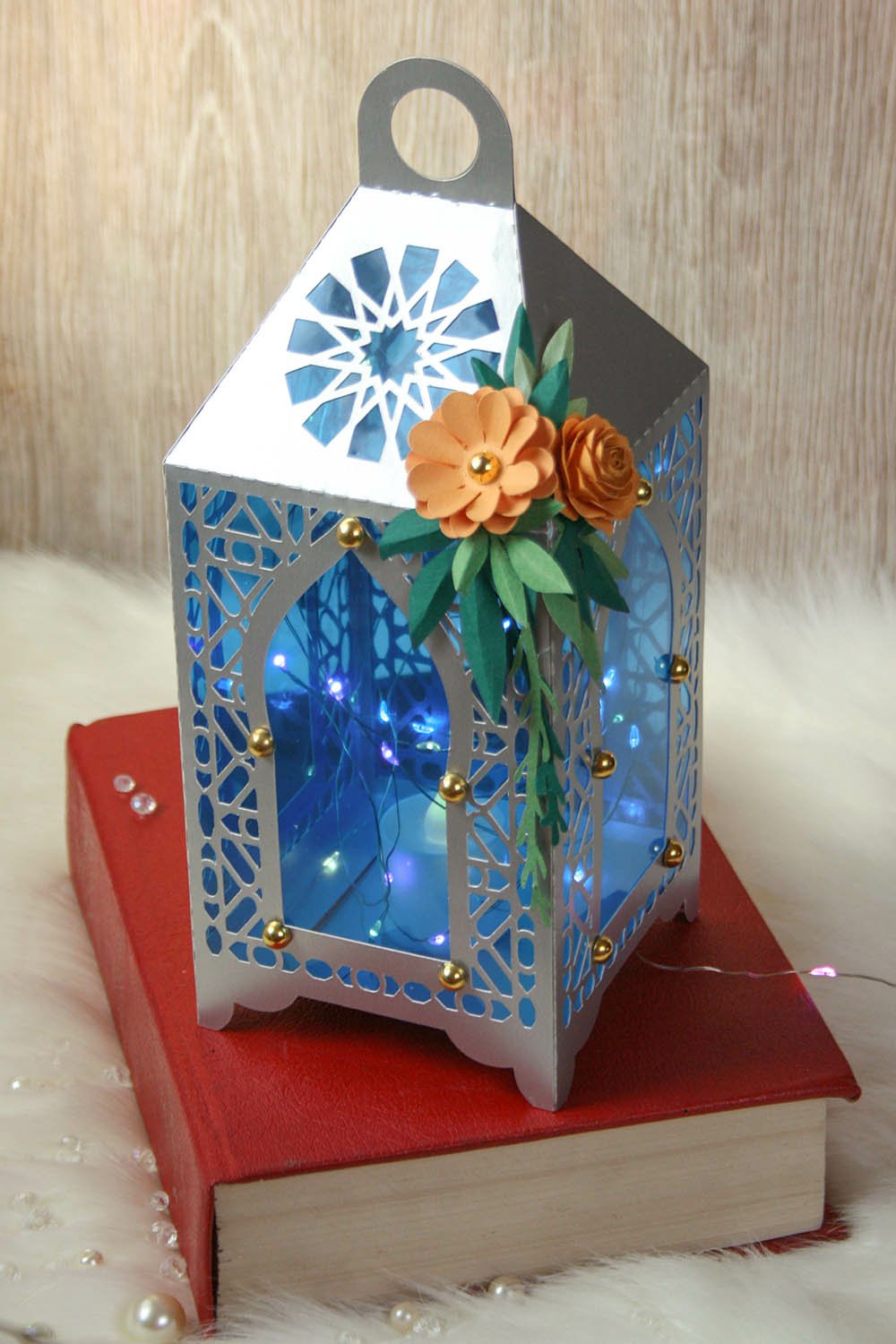 3d Lanter template, SVG, DXF , paper /cardstock Lantern