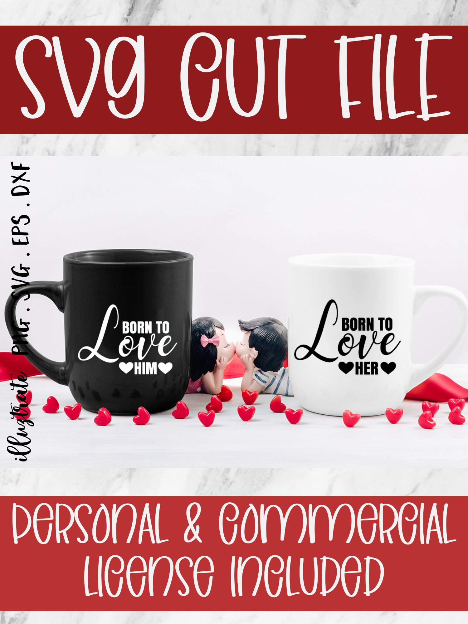Couples SVG Cut Files | Couple Valentines SVG | Love