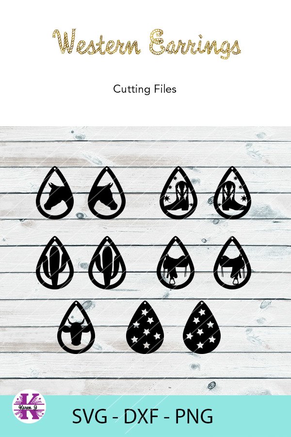 Download Western Earring Templates 728917 Cut Files Design Bundles