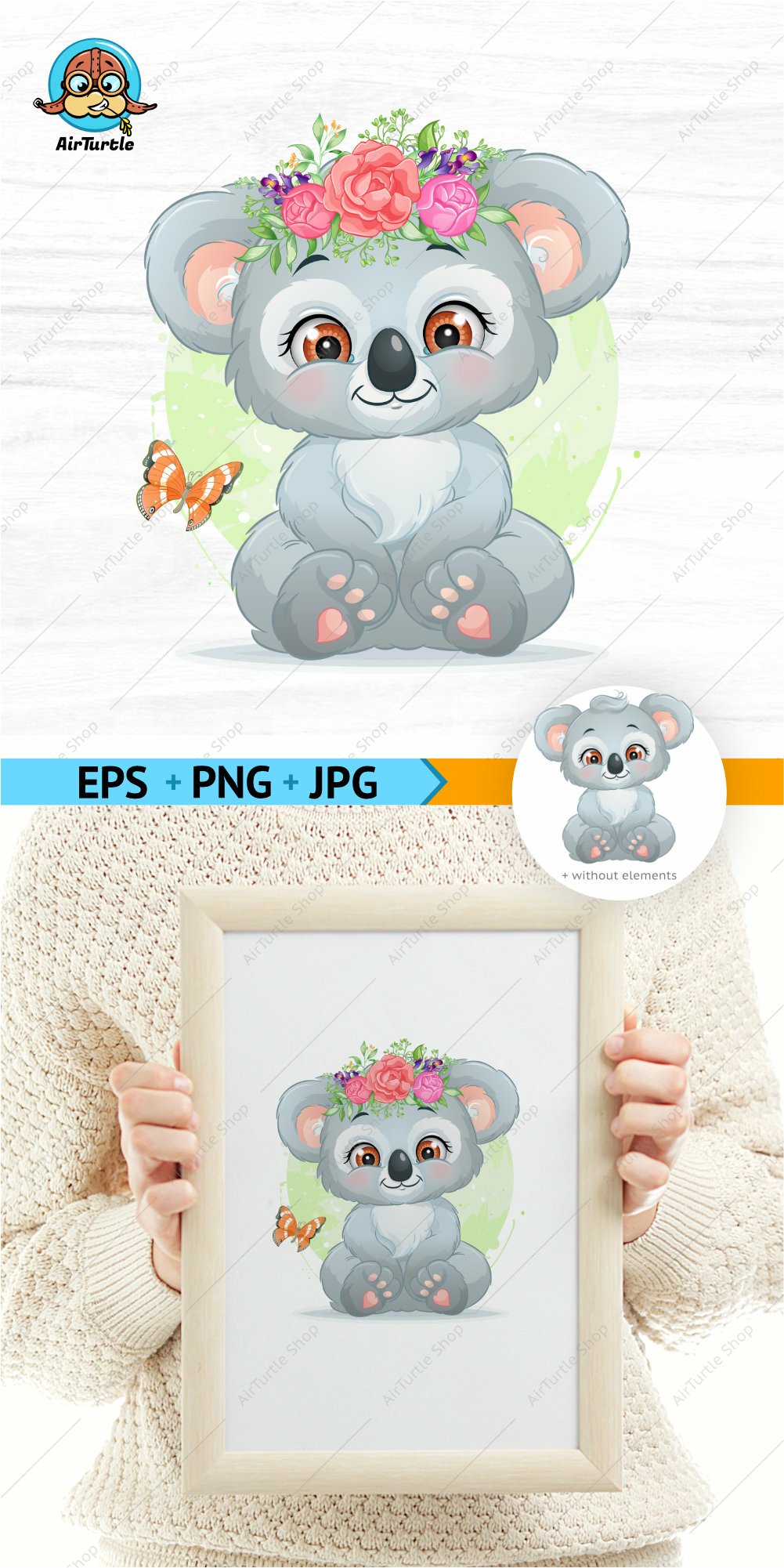 Baby Koala Clipart | Cute Cartoon Australian Animals PNG