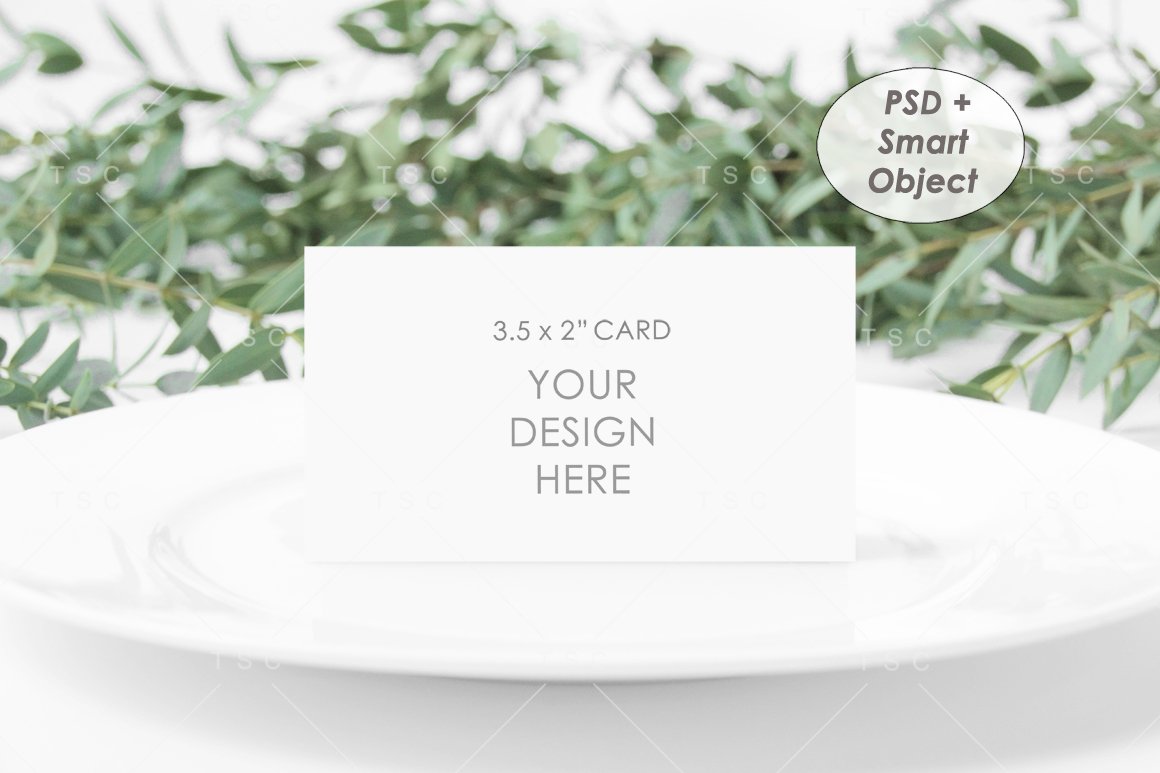 3.5" x 2" Card Mockup / Place Card / Business Card (1568175)