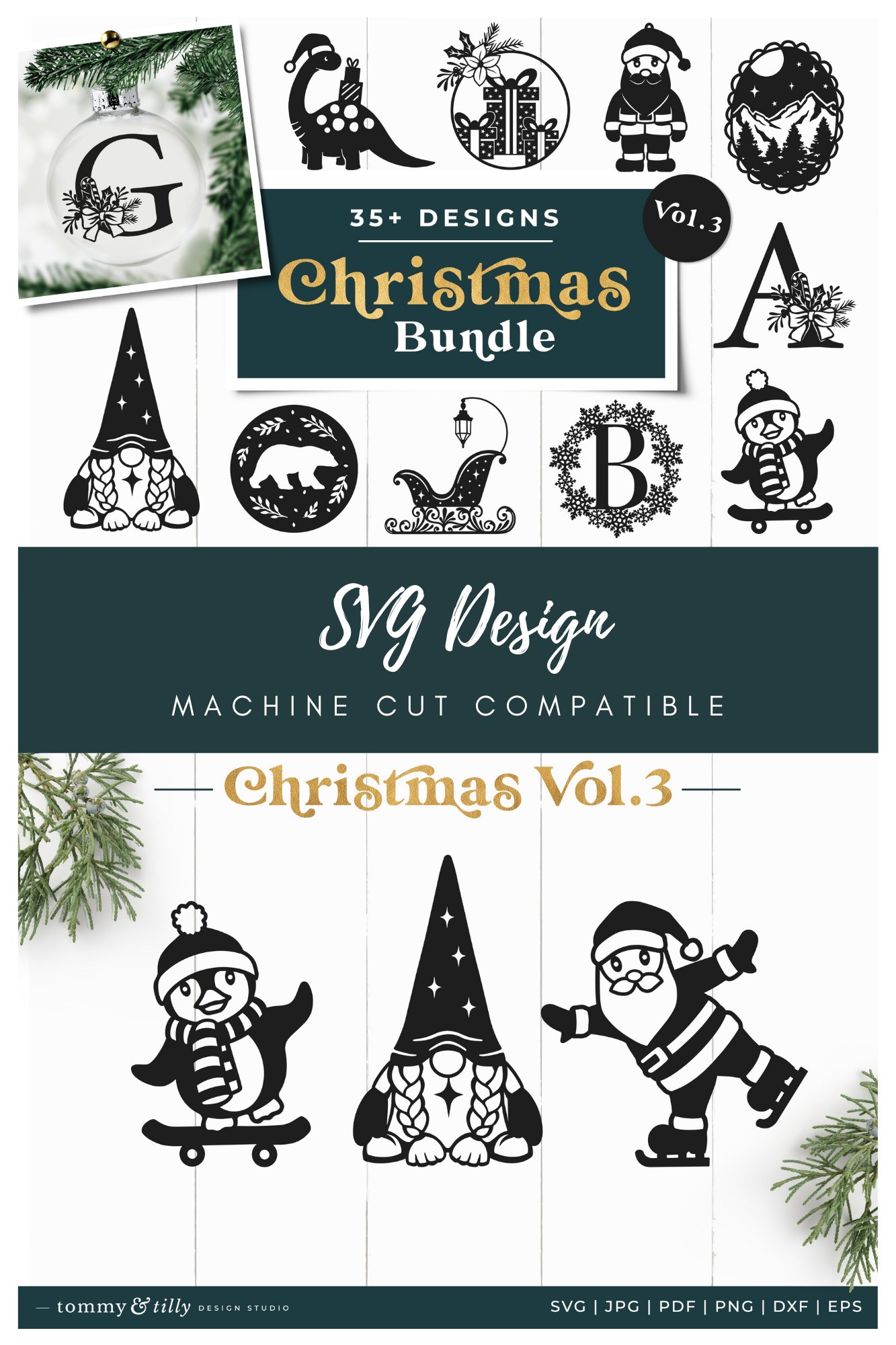 Vol.3 Christmas Bundle SVG Bundle Cut Files (1049351)