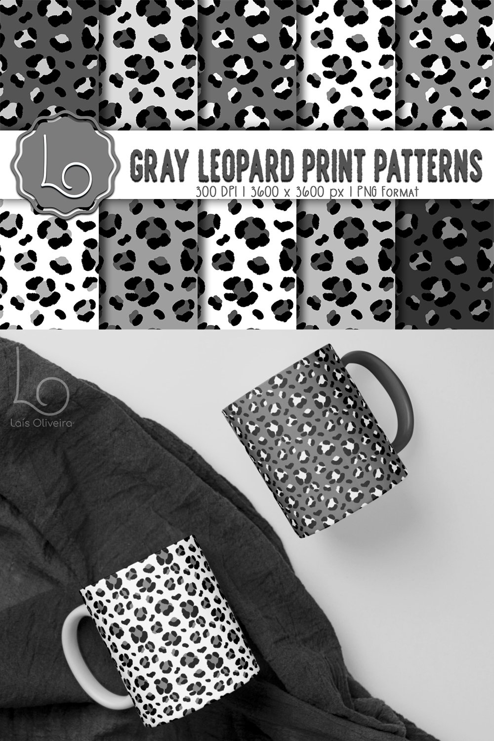10 Gray Leopard Print Patterns