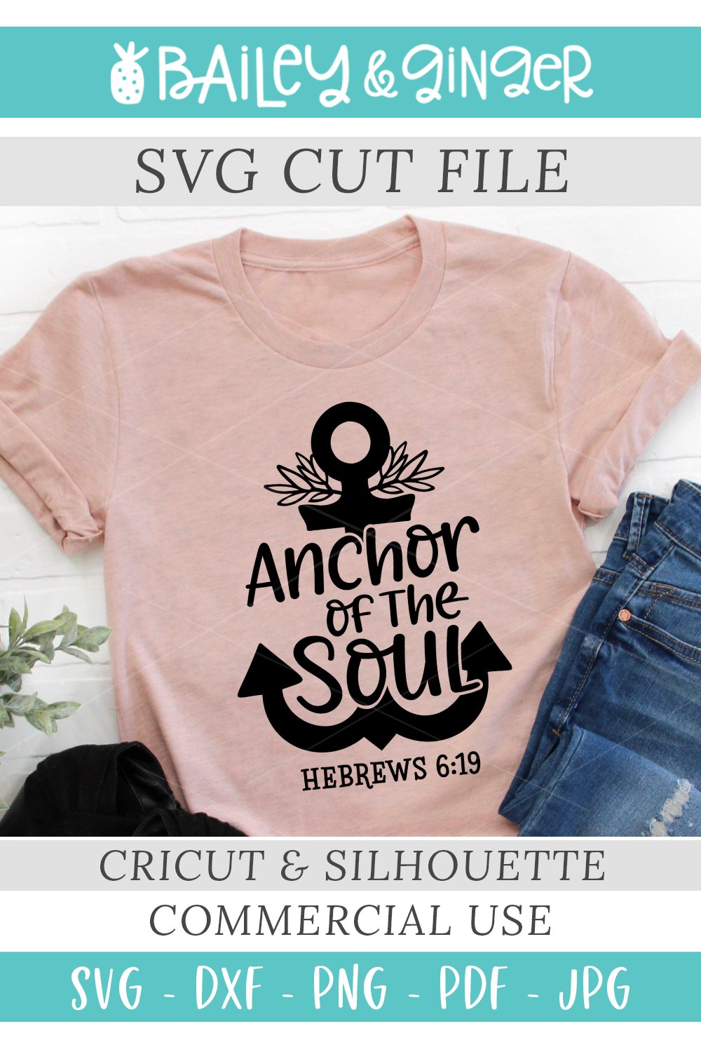Anchor Of The Soul Bible Verse SVG - Christian Saying SVG