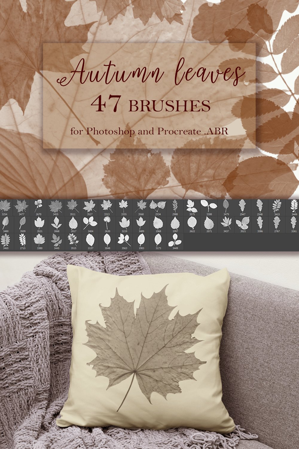 Autumn leaves. Brushes for Photoshop and ProCreate .ABR