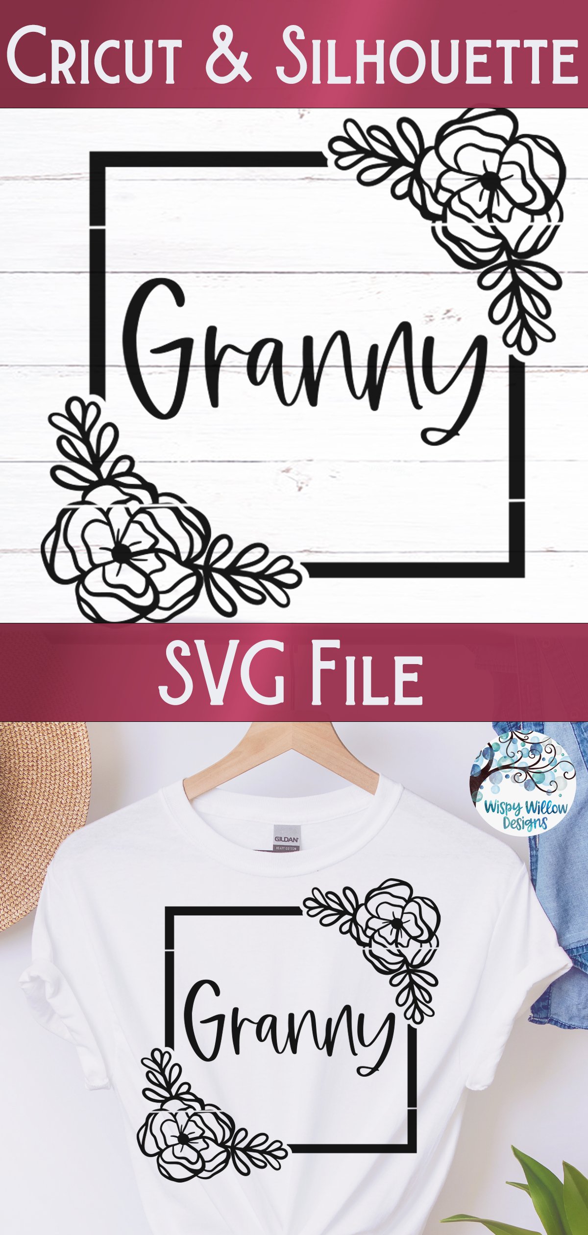 Floral Granny SVG (1270581)