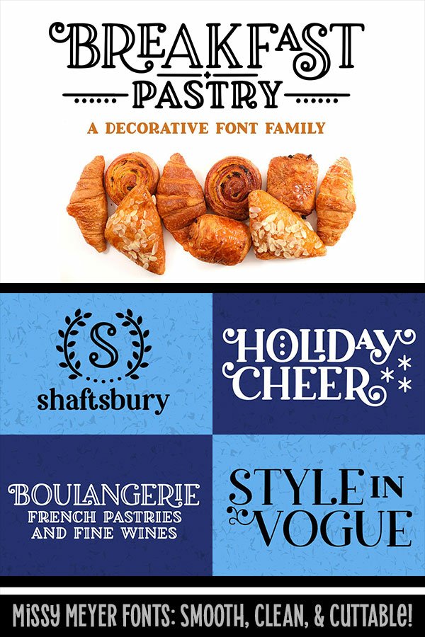 Breakfast Pastry a decorative font family! (97127)