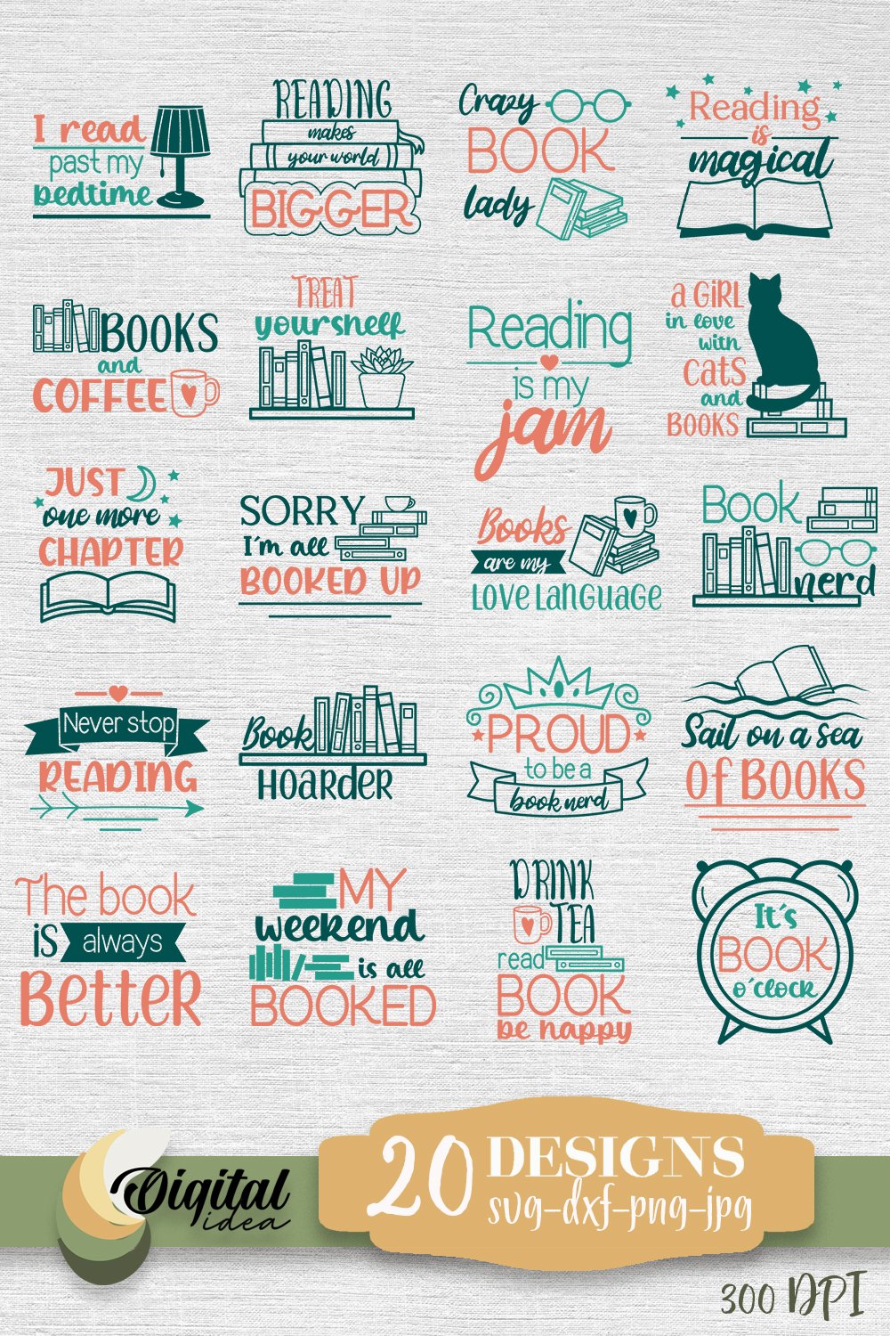 Book Lover svg bundle | Reading SVG Bundle | Reading quotes