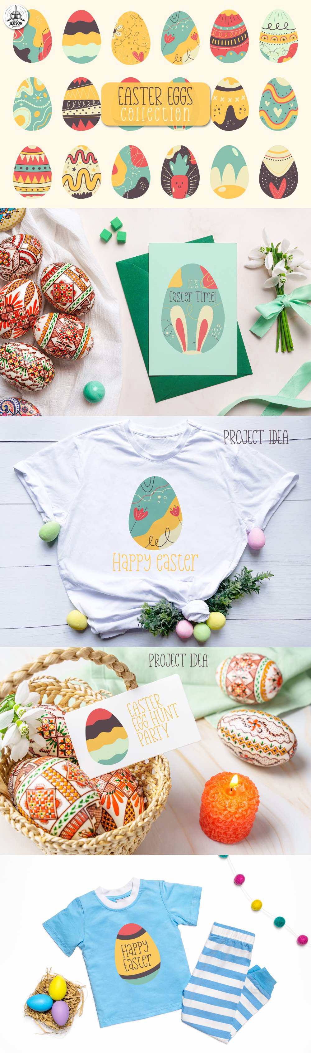 Easter Egg SVG Bundle Clipart | Easter Sublimation PNG