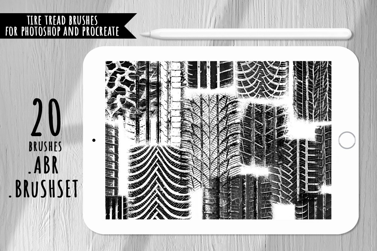 Tire Tread Brushes for and Procreate