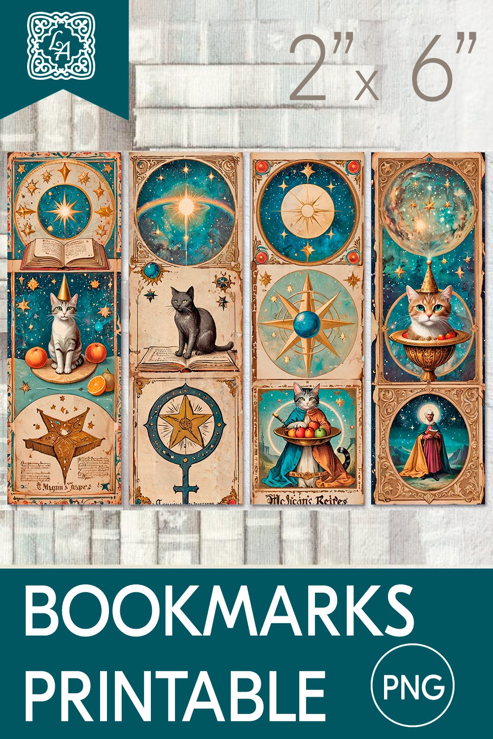 Vintage Magic Printable Bookmark