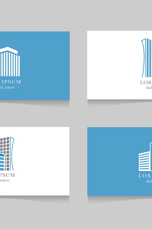 Real estate logo with business card template design
