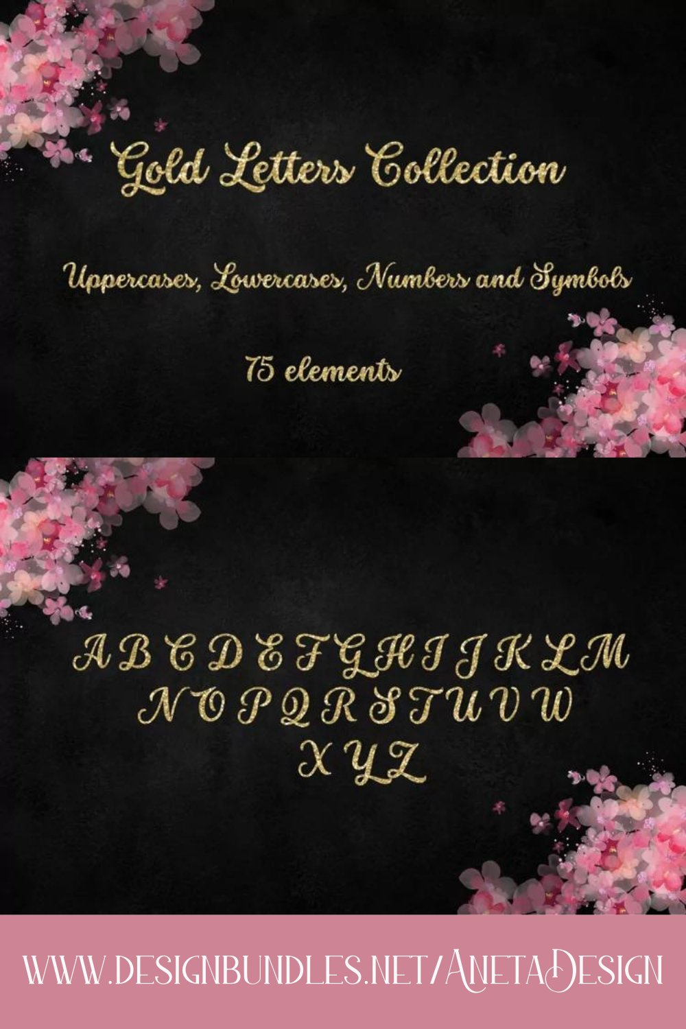 Gold Decorative Letters (1910185) Illustrations Design Bundles