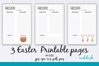 3 Recipe Easter Printable pages, A4 size (853977) | Digital | Design ...