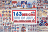 3D 4th of July Mega bundle Laser cut. Independence day SVG