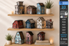 Wooden Mini House Nightlight Laser Cut Bundle | Home Decor