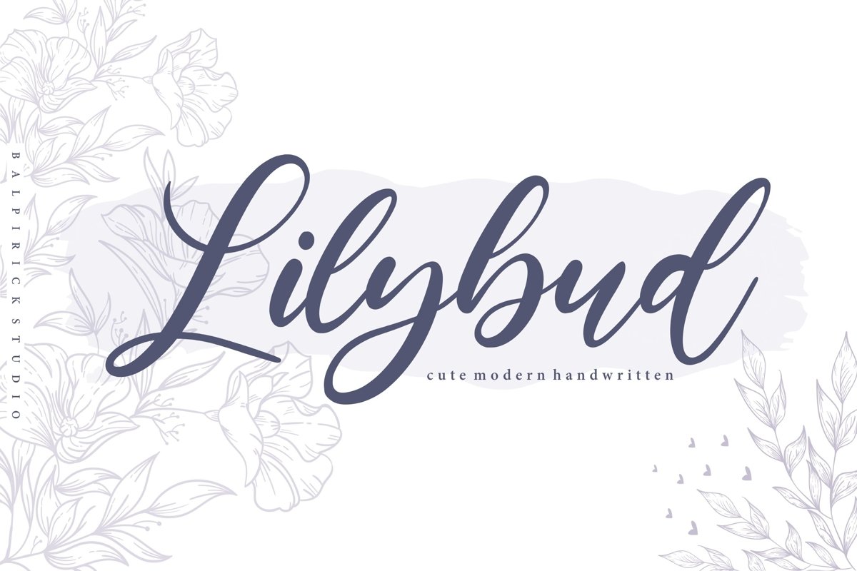 Lilybud Cute Modern Handwritten Font example image 1
