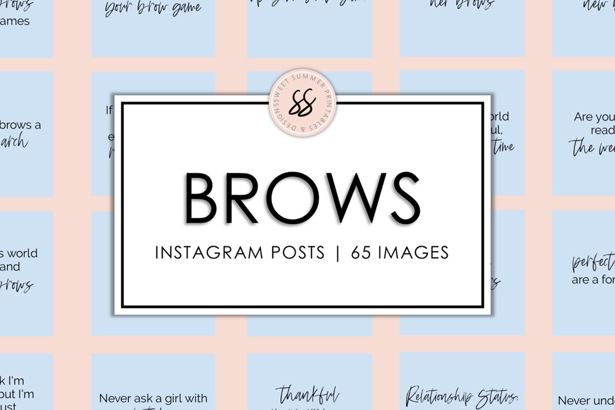 Brows Light Blue Instagram Posts example image 1