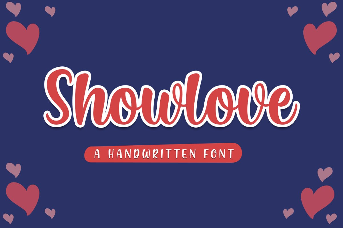 Showlove - a lovely font example image 1