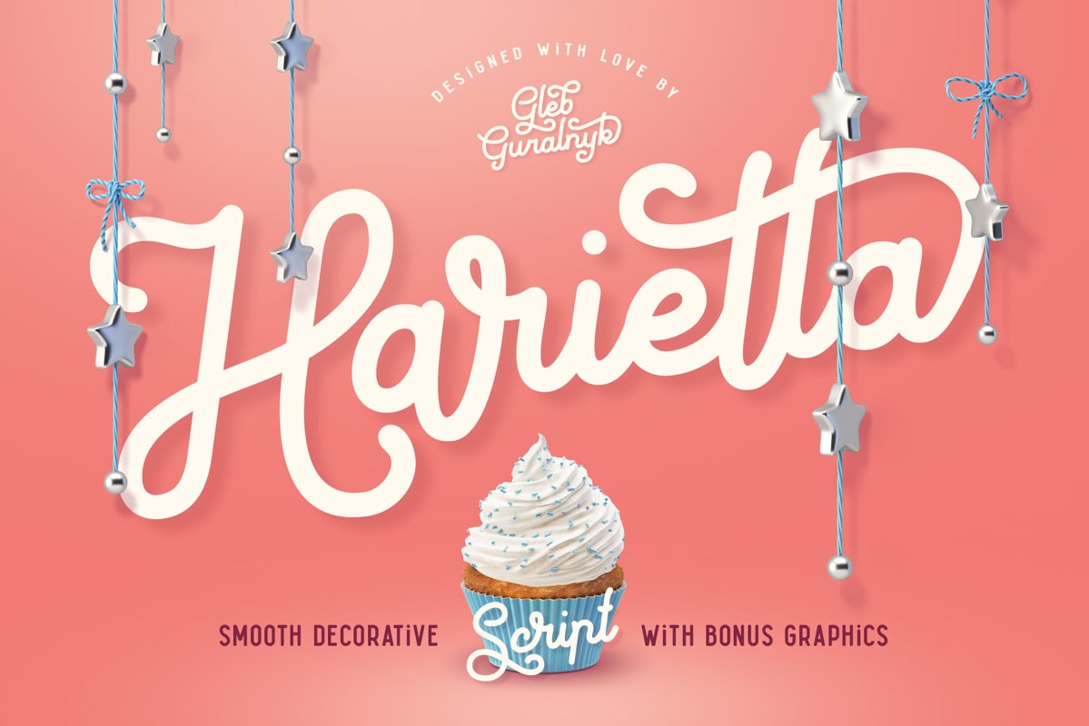 Harietta font and graphics example image 1