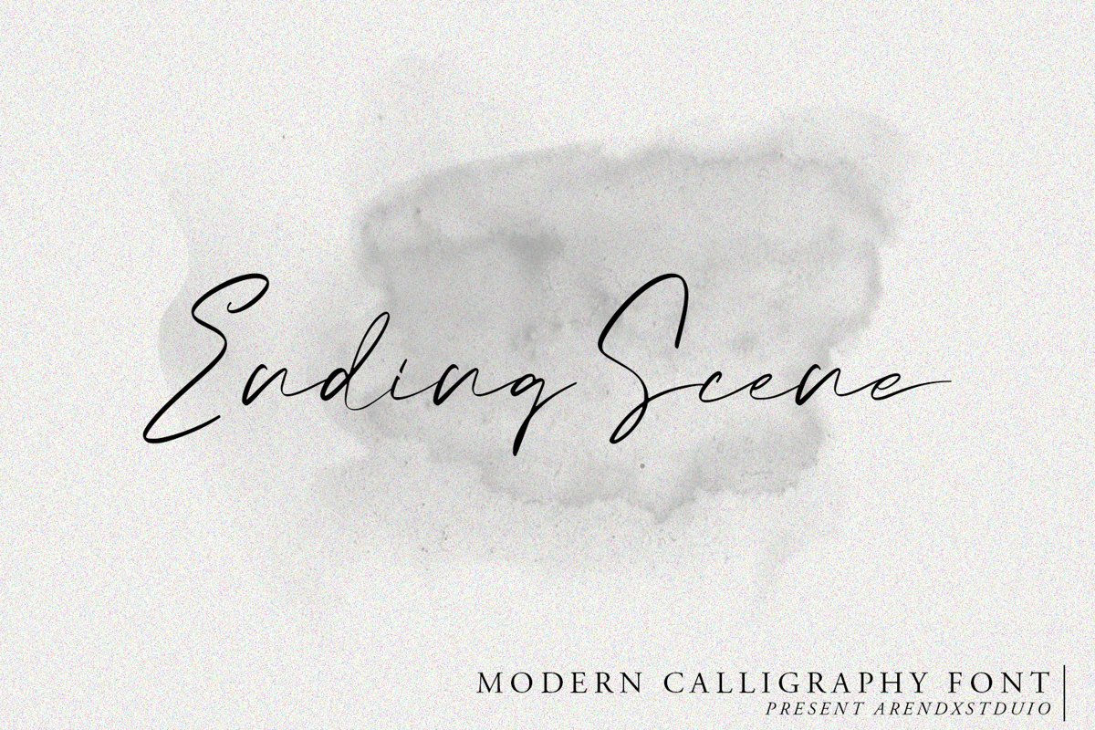 Ending Scene | Calligraphy Font example image 1