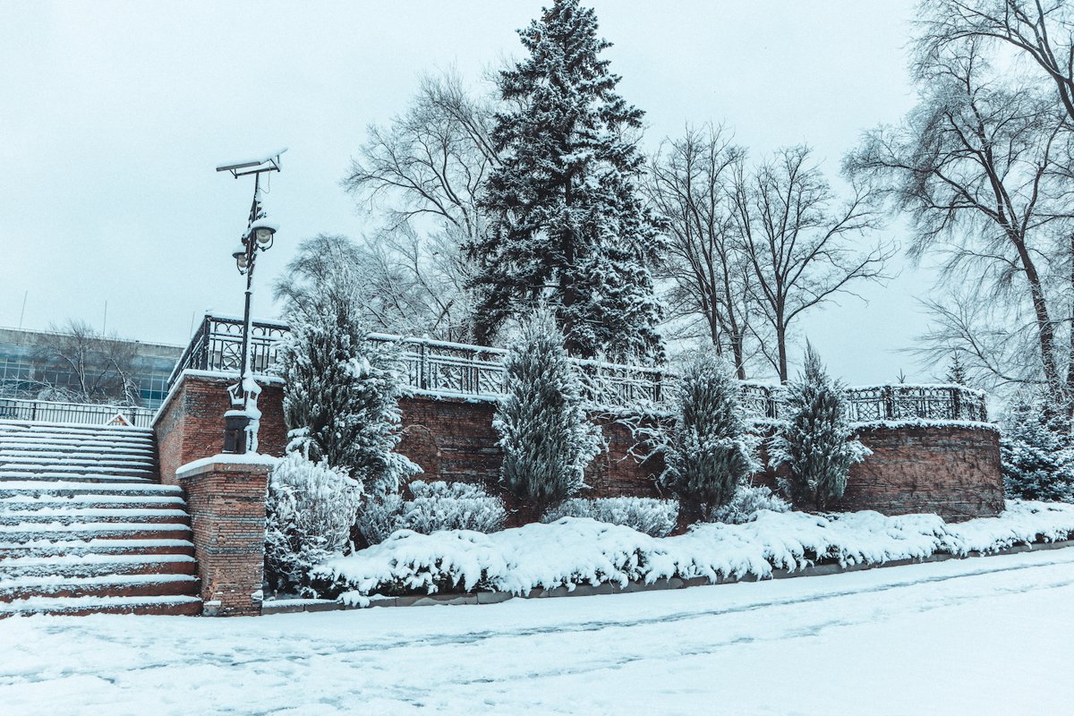 winter city landscape with snow example image 1