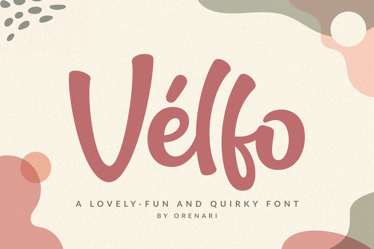 Velfo | A Lovely-Fun And Quirky Font example image 1