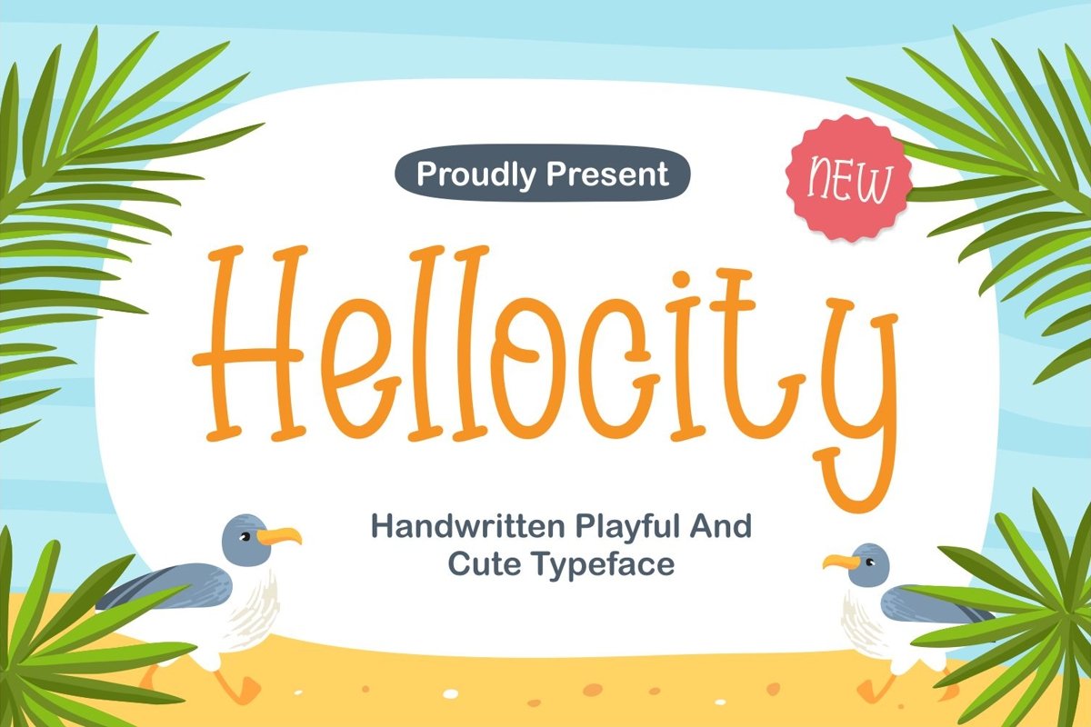 Hellocity - Handwritten Playful and Cute Typeface example image 1