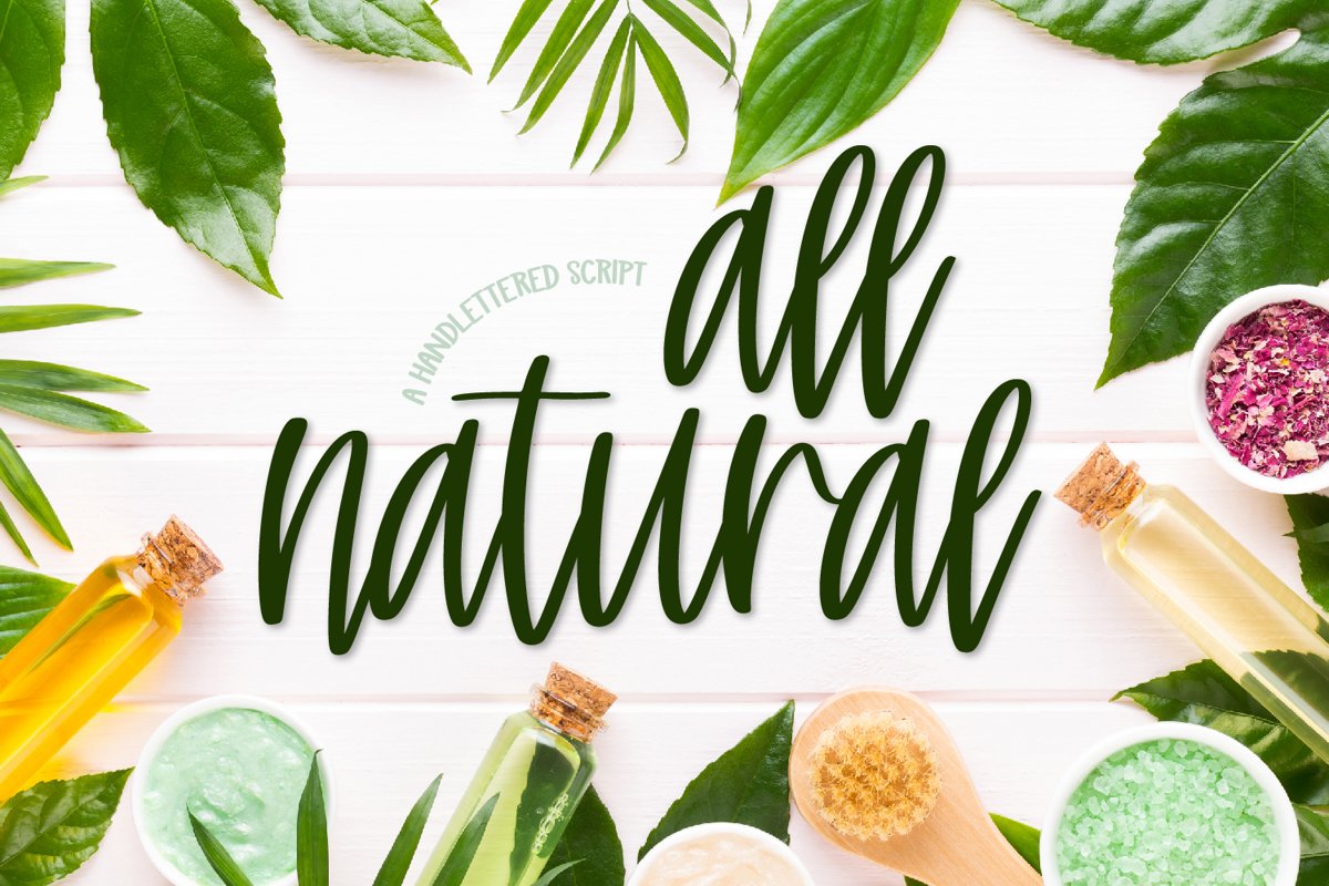 All Natural - A Hand Lettered Script example image 1