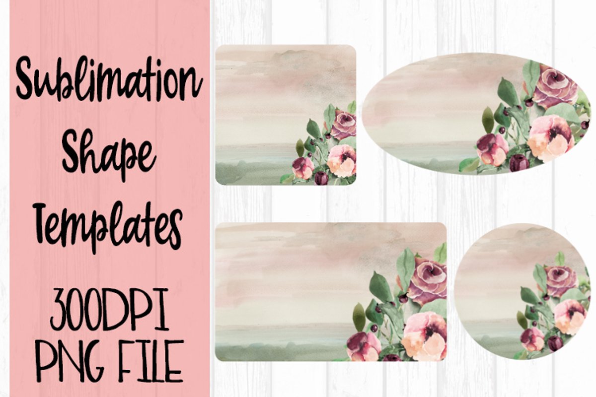 Fall Roses Sublimation Templates example image 1
