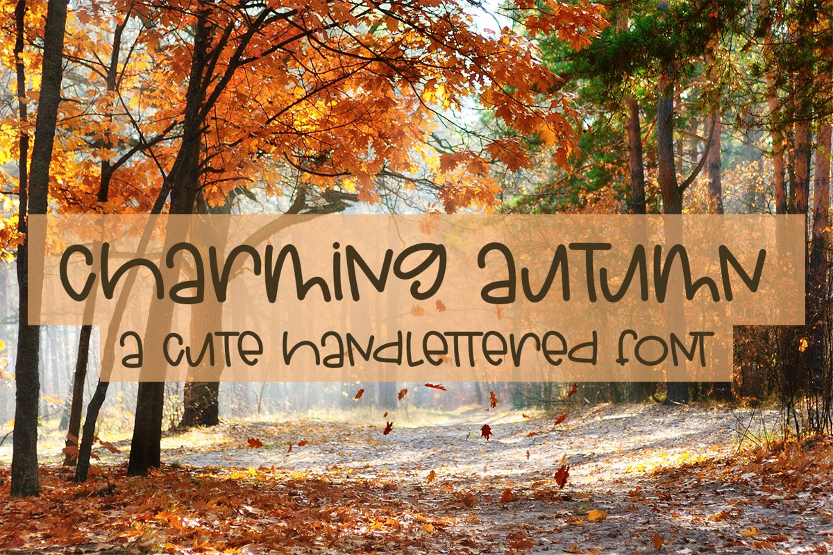 Charming Autumn - A Fun Hand-Lettered Font example image 1