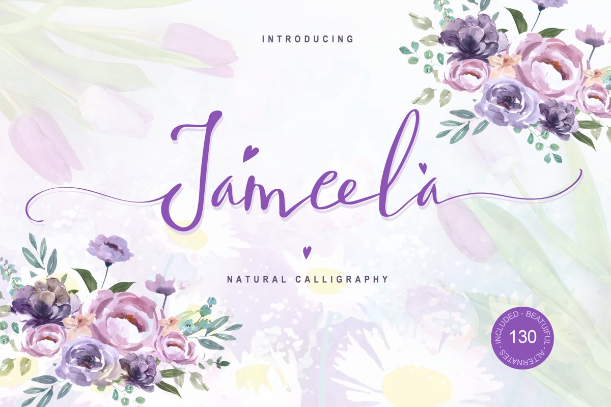 Jameela - Natural and Beautiful Script Font example image 1