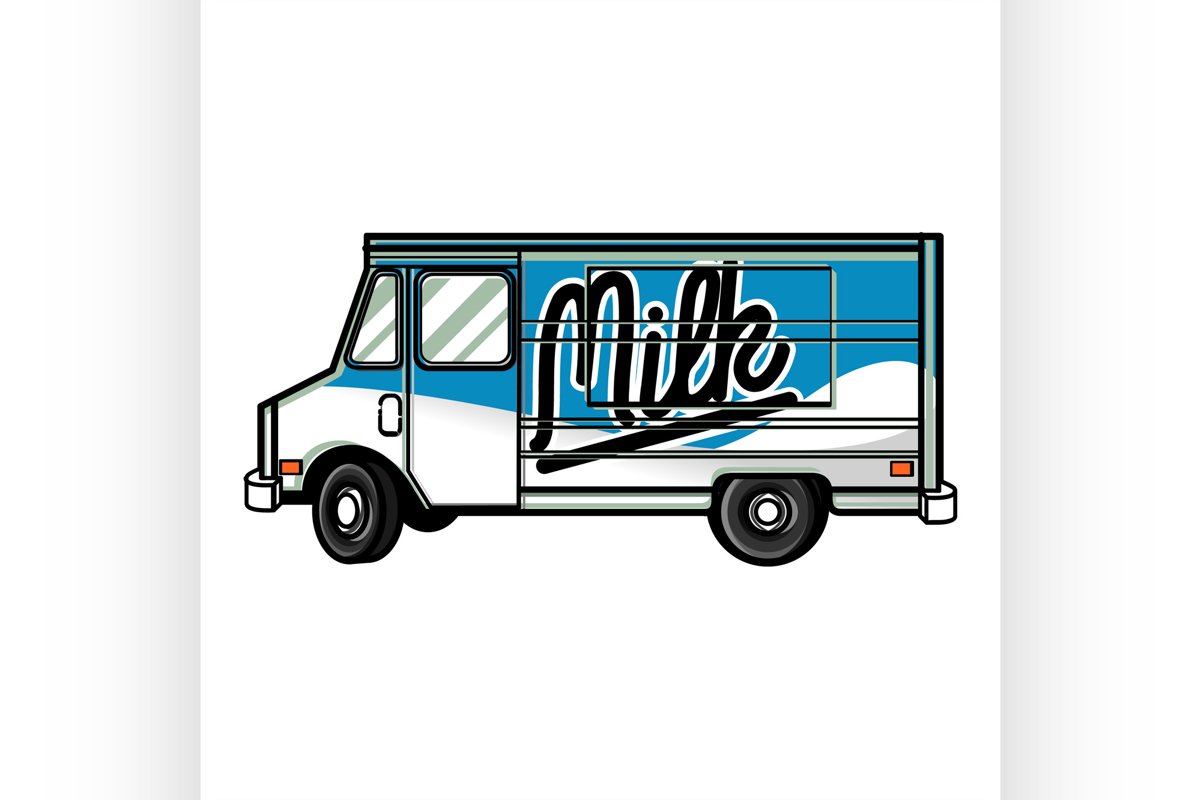 Color vintage milk emblem example image 1