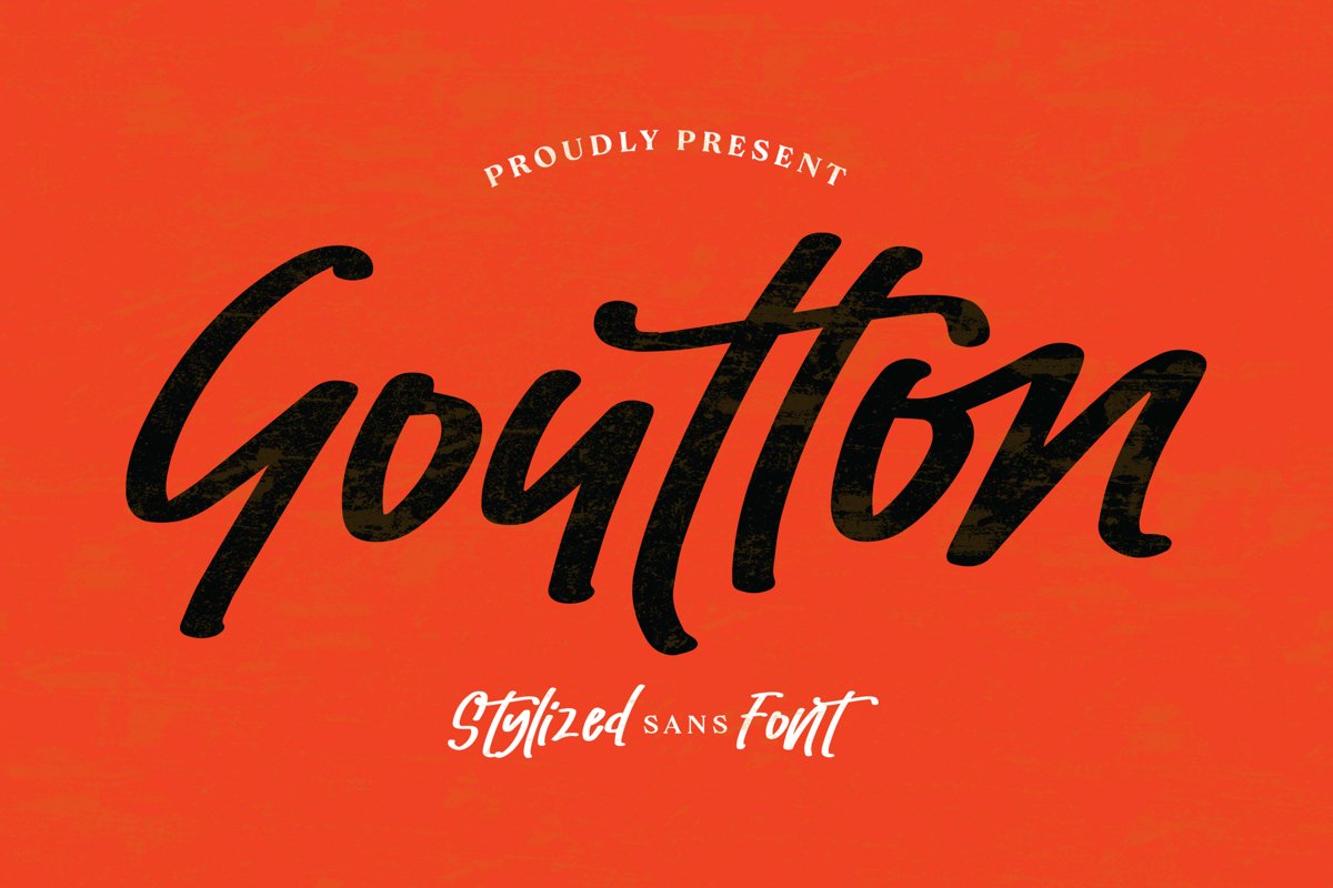Goutton - Stylized Sans Font example image 1