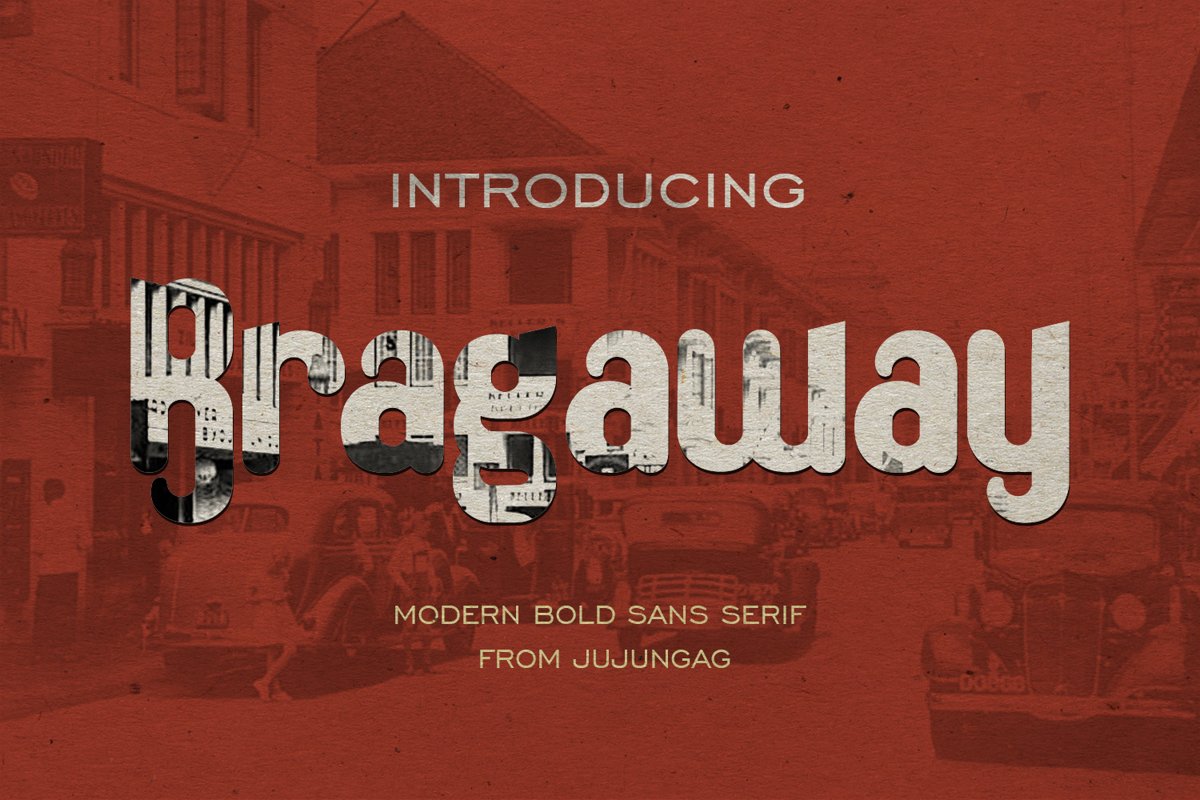 Bragaway Bold Sans Serif example image 1