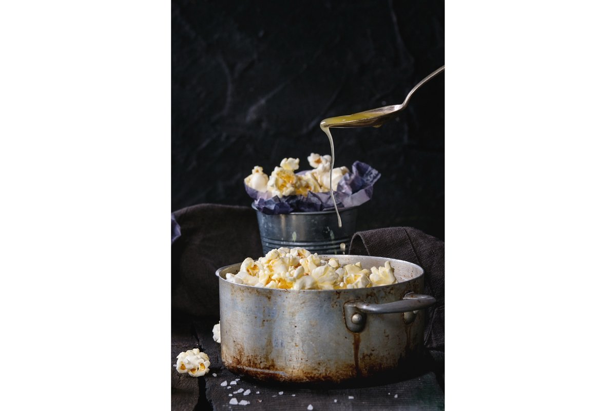Prepared salted popcorn example image 1