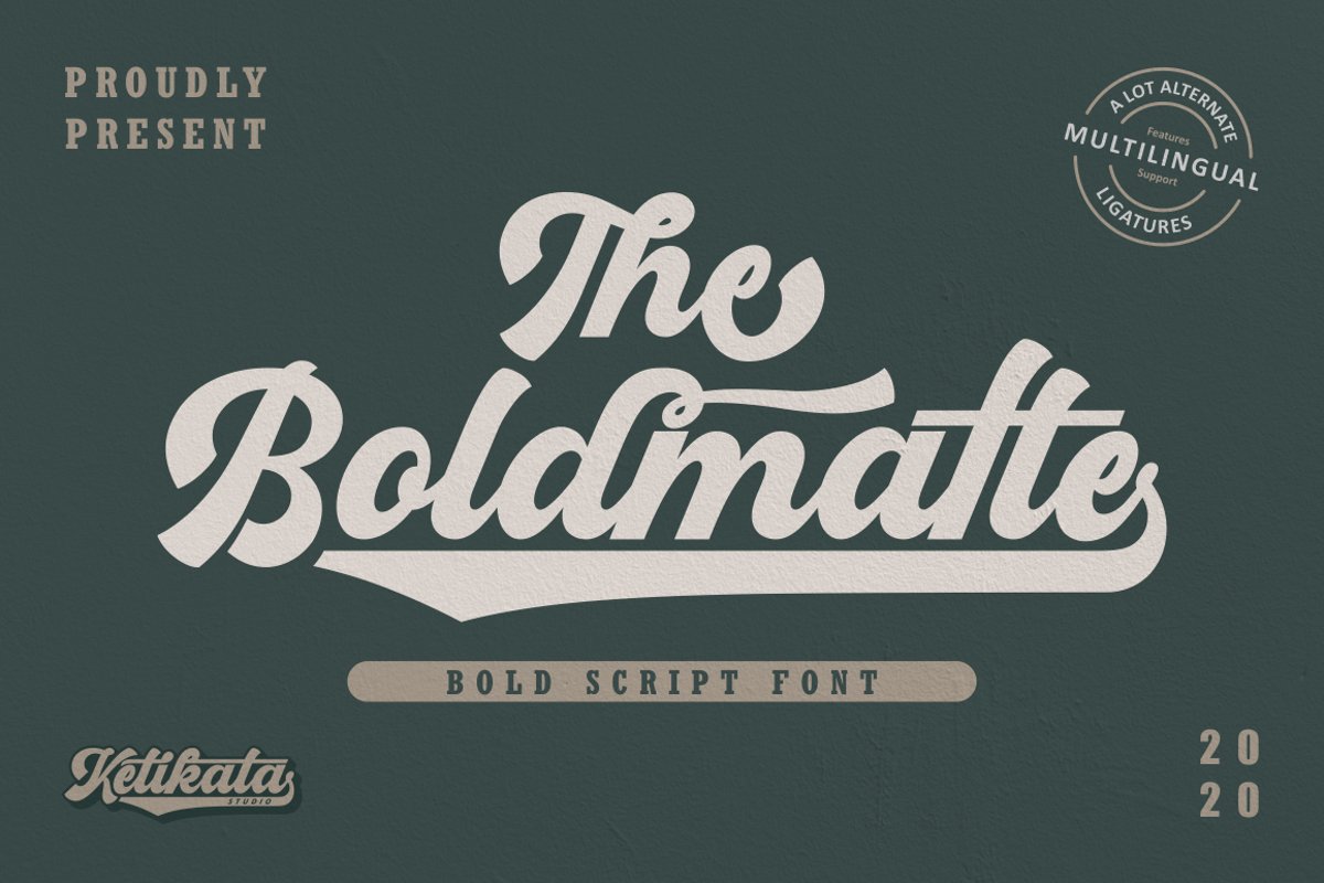Boldmatte Bold Script Font example image 1
