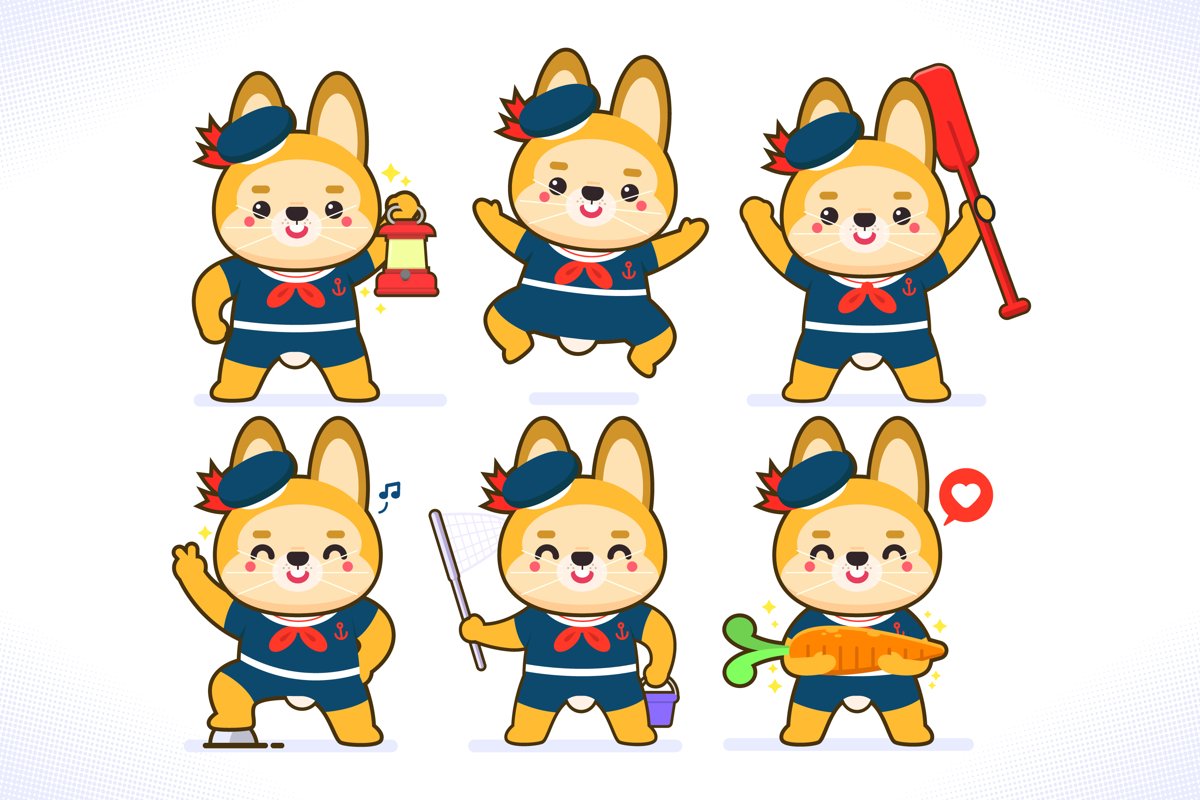 Animals Sailors Characters example image 1