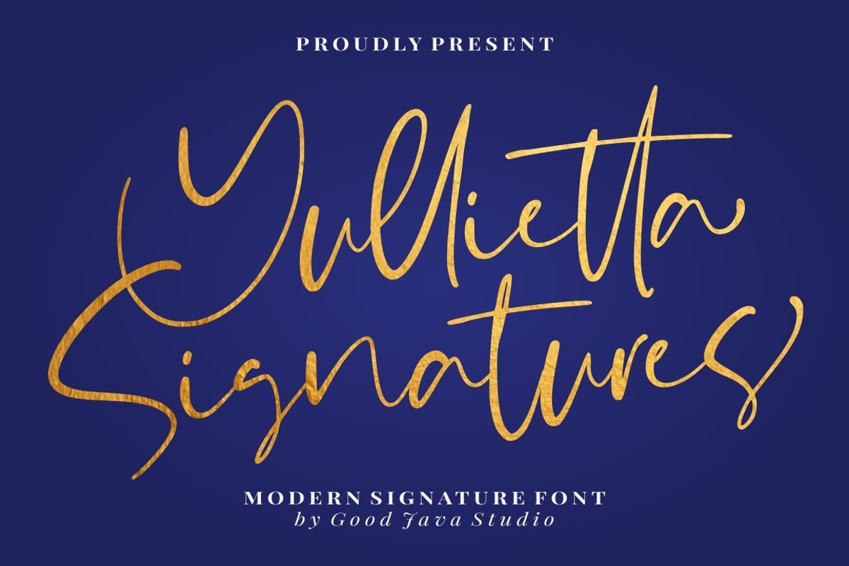 Yullietta - Modern Signature Font example image 1