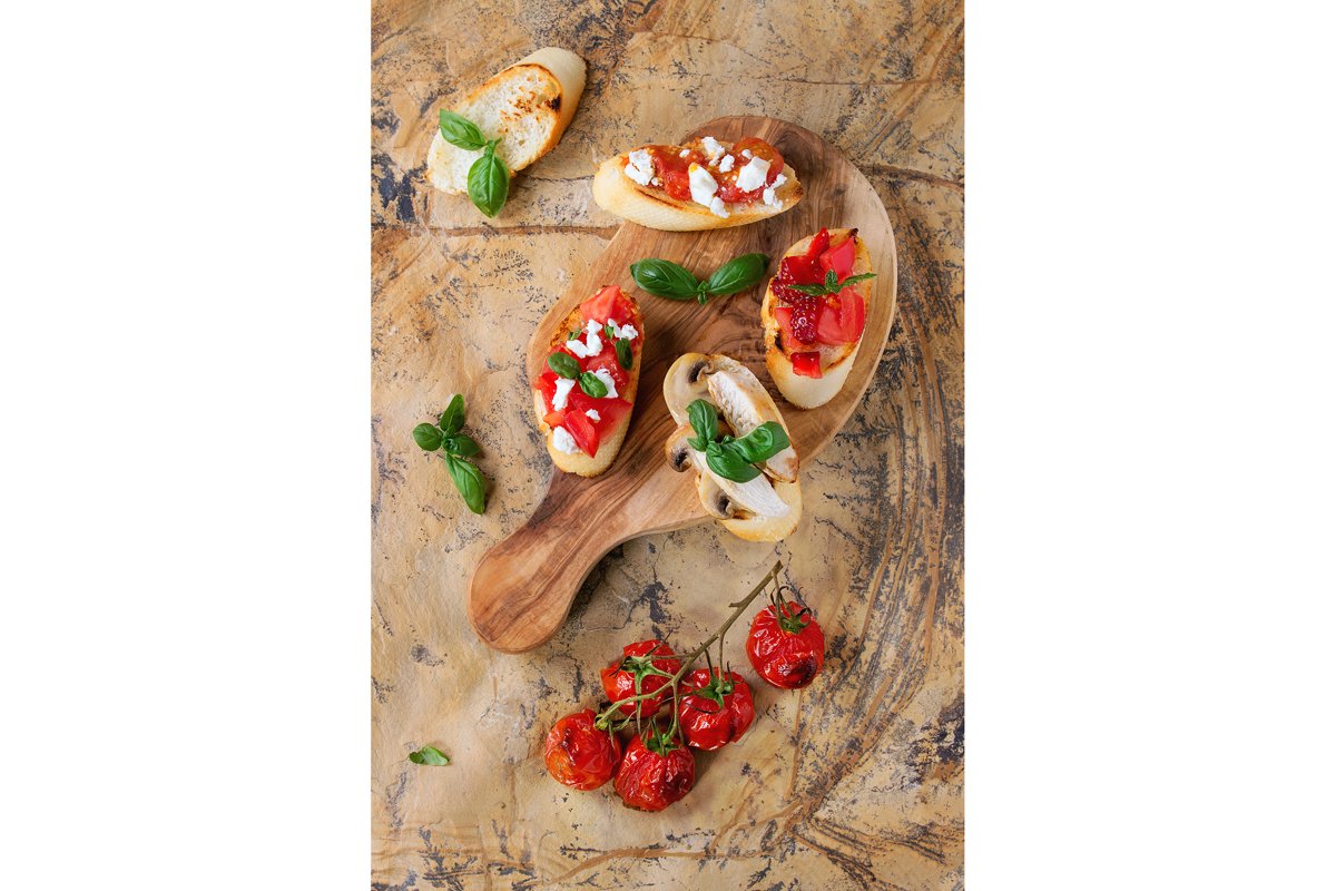 Ingredients for bruschetta example image 1