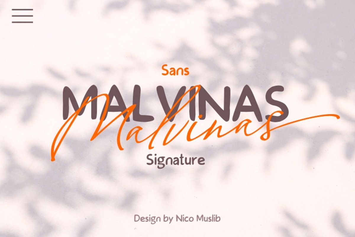 Malvinas Font Duo example image 1