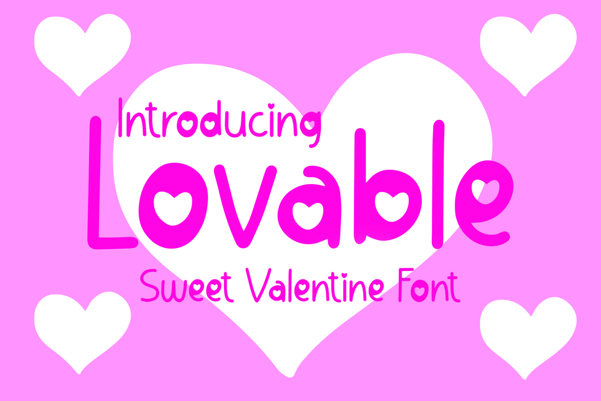 Lovable - Sweet Valentine Font example image 1