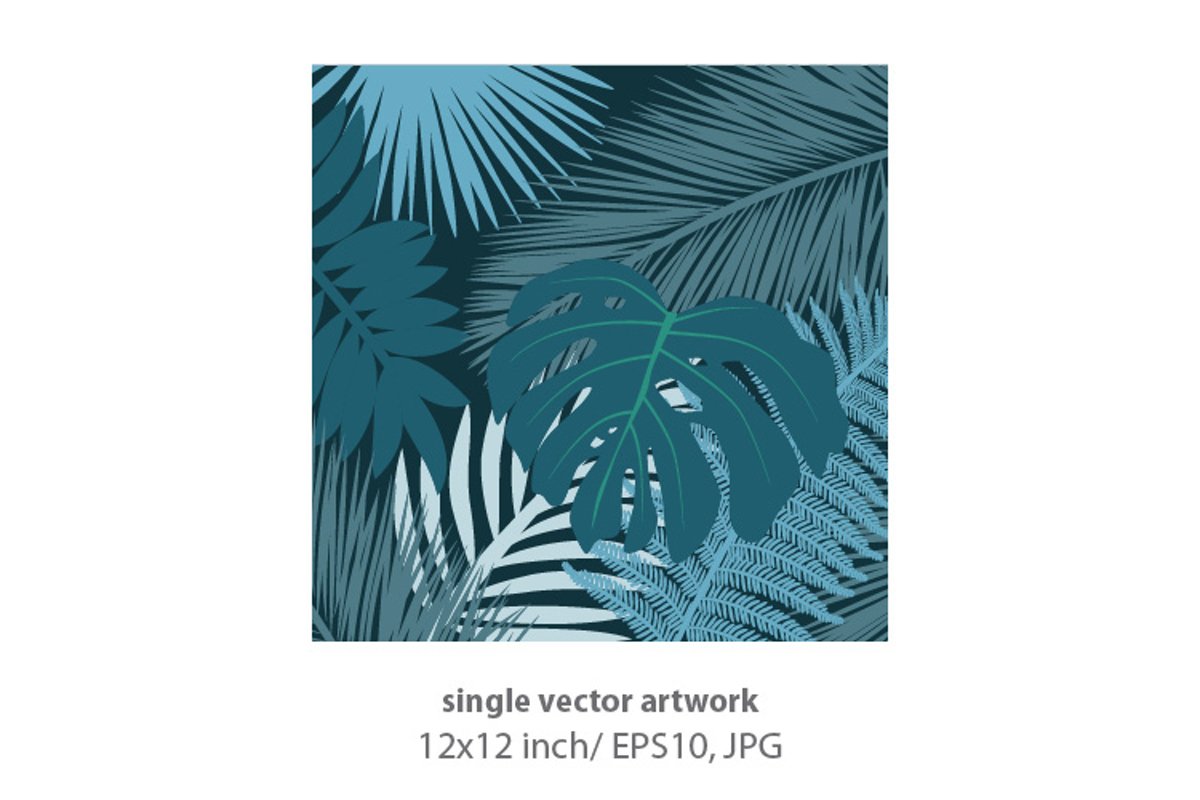 Palm branches - VECTOR ARTWORK example image 1
