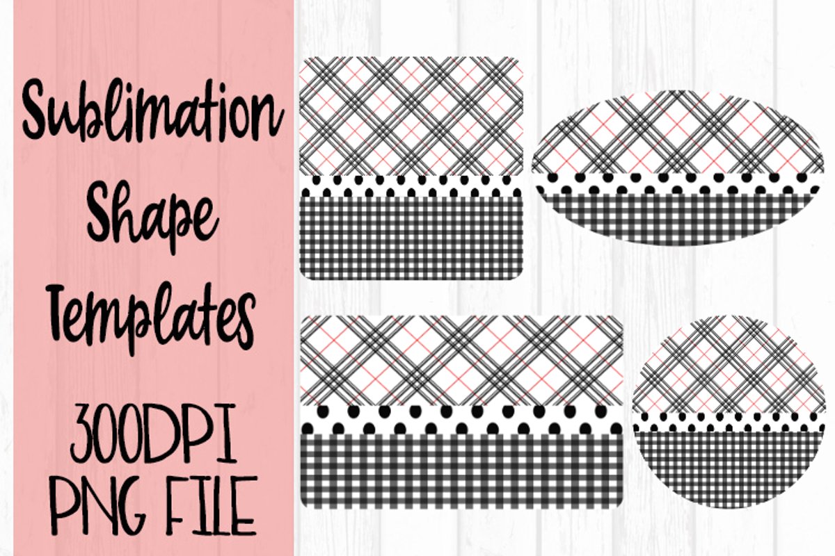 Black Plaid Sublimation Templates example image 1